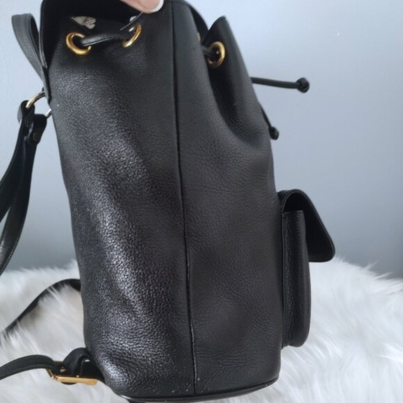 MCM vintage studded leather backpack w/COA EUC - Picture 6 of 11